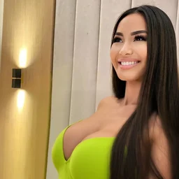 Live broadcast of a beautiful young woman with soft and big breasts.