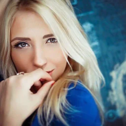 Shy white tiger girl